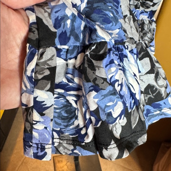 NWT The Children’s Place Blue Floral Off Shoulder Dress Size L 10/12 Ruffle Boho - Picture 6 of 10